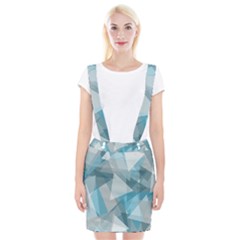 Triangle Blue Pattern Braces Suspender Skirt