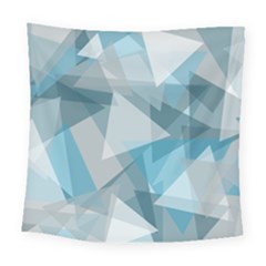 Triangle Blue Pattern Square Tapestry (large)