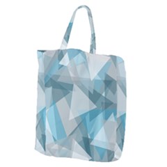 Triangle Blue Pattern Giant Grocery Tote