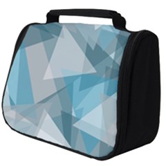 Triangle Blue Pattern Full Print Travel Pouch (big)