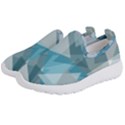 Triangle Blue Pattern Kids  Slip On Sneakers View2