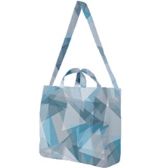 Triangle Blue Pattern Square Shoulder Tote Bag