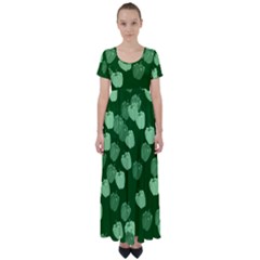 Paprika High Waist Short Sleeve Maxi Dress by Mariart