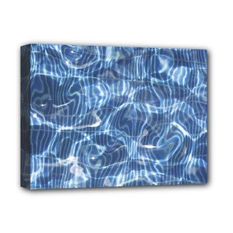 Abstract Blue Diving Fresh Deluxe Canvas 16  X 12  (stretched) 