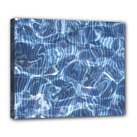 Abstract Blue Diving Fresh Deluxe Canvas 24  X 20  (stretched)