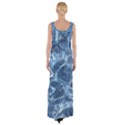 Abstract Blue Diving Fresh Thigh Split Maxi Dress View2