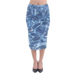 Abstract Blue Diving Fresh Midi Pencil Skirt