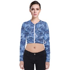 Abstract Blue Diving Fresh Long Sleeve Zip Up Bomber Jacket by HermanTelo