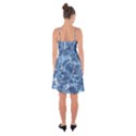 Abstract Blue Diving Fresh Ruffle Detail Chiffon Dress View2