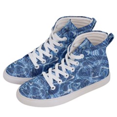 Abstract Blue Diving Fresh Women s Hi-top Skate Sneakers by HermanTelo