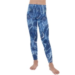 Abstract Blue Diving Fresh Kids  Lightweight Velour Leggings by HermanTelo