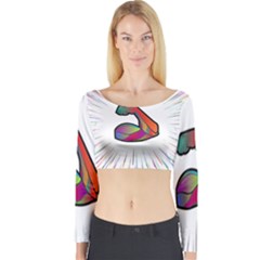 Strength Strong Arm Muscles Long Sleeve Crop Top