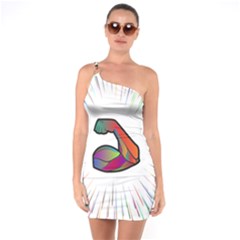 Strength Strong Arm Muscles One Soulder Bodycon Dress