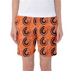 Background Pattern Retro Women s Basketball Shorts