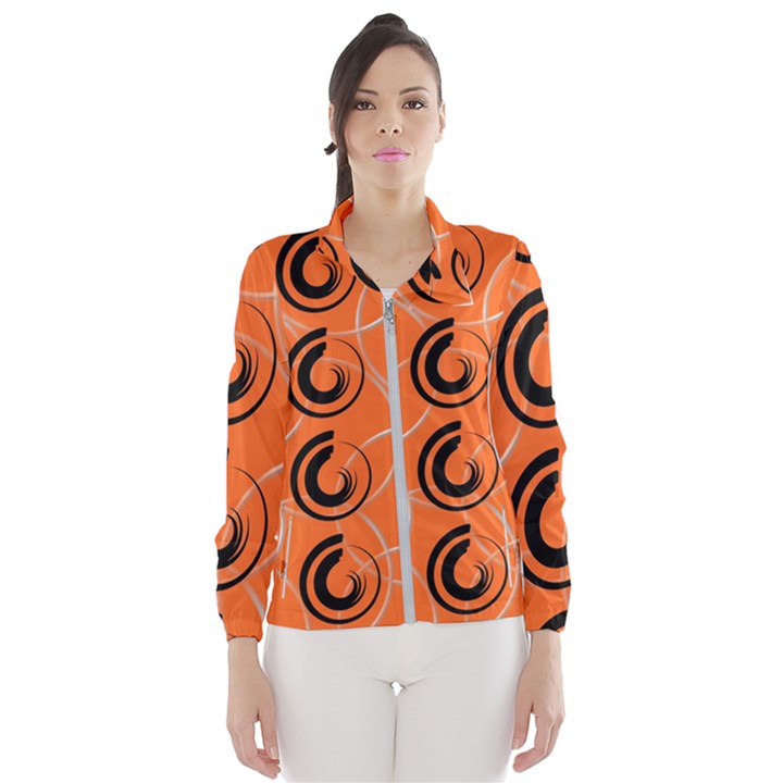 Background Pattern Retro Women s Windbreaker