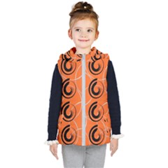 Background Pattern Retro Kids  Hooded Puffer Vest