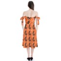 Background Pattern Retro Shoulder Tie Bardot Midi Dress View2