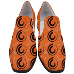 Background Pattern Retro Women Slip On Heel Loafers