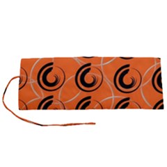 Background Pattern Retro Roll Up Canvas Pencil Holder (s)