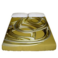 Fractal Abstract Artwork Fitted Sheet (california King Size)