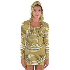 Fractal Abstract Artwork Long Sleeve Hooded T-shirt by HermanTelo