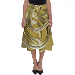 Fractal Abstract Artwork Perfect Length Midi Skirt by HermanTelo