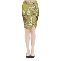 Fractal Abstract Artwork Midi Wrap Pencil Skirt by HermanTelo