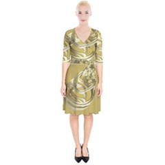 Fractal Abstract Artwork Wrap Up Cocktail Dress by HermanTelo