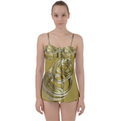 Fractal Abstract Artwork Babydoll Tankini Set