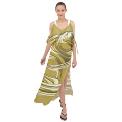 Fractal Abstract Artwork Maxi Chiffon Cover Up Dress by HermanTelo