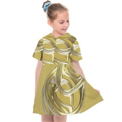 Fractal Abstract Artwork Kids  Sailor Dress