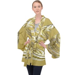 Fractal Abstract Artwork Velvet Kimono Robe