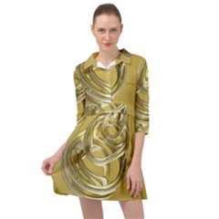 Fractal Abstract Artwork Mini Skater Shirt Dress by HermanTelo