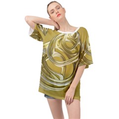 Fractal Abstract Artwork Oversized Chiffon Top