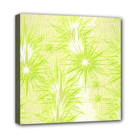 Background Green Star Mini Canvas 8  X 8  (stretched)