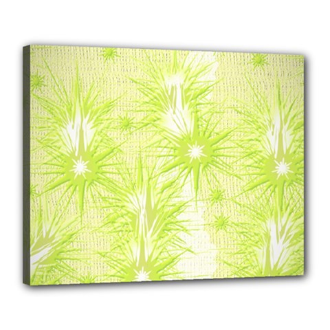 Background Green Star Canvas 20  X 16  (stretched)