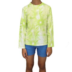 Background Green Star Kids  Long Sleeve Swimwear by HermanTelo