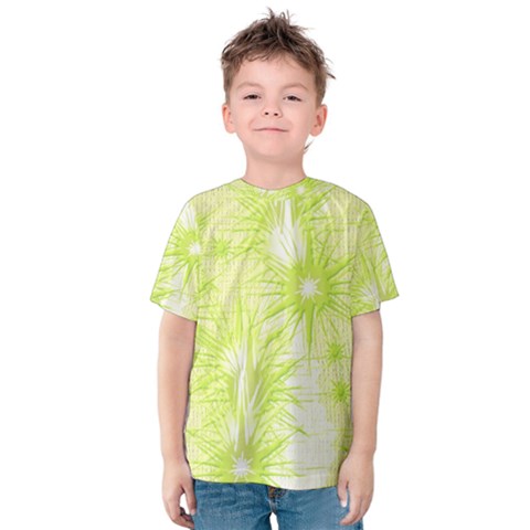 Background Green Star Kids  Cotton Tee by HermanTelo