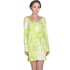 Background Green Star Long Sleeve Nightdress