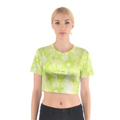 Background Green Star Cotton Crop Top