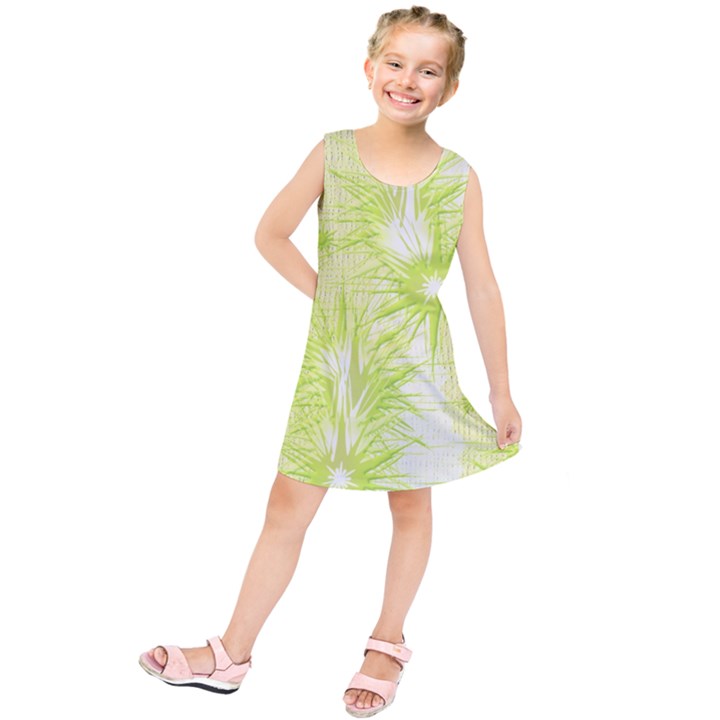 Background Green Star Kids  Tunic Dress