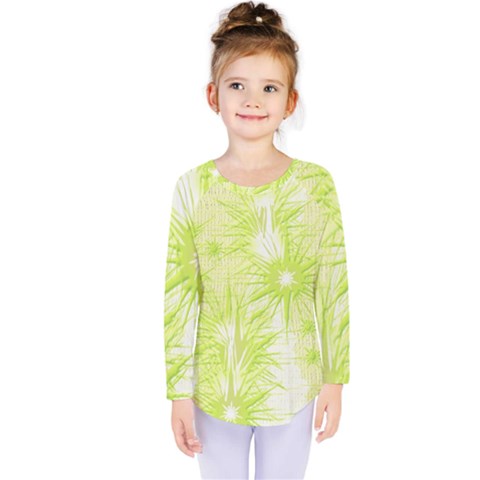 Background Green Star Kids  Long Sleeve Tee by HermanTelo