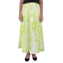 Background Green Star Flared Maxi Skirt by HermanTelo