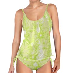 Background Green Star Tankini Set