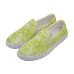 Background Green Star Women s Canvas Slip Ons