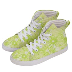 Background Green Star Women s Hi-top Skate Sneakers by HermanTelo