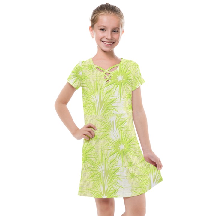 Background Green Star Kids  Cross Web Dress