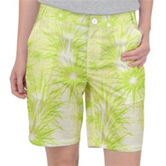 Background Green Star Pocket Shorts