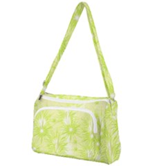 Background Green Star Front Pocket Crossbody Bag