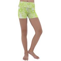 Background Green Star Kids  Lightweight Velour Yoga Shorts